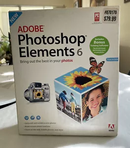 Adobe Photoshop Elements 6.0 - Windows XP Retail Version NEW SEALED - Picture 1 of 7
