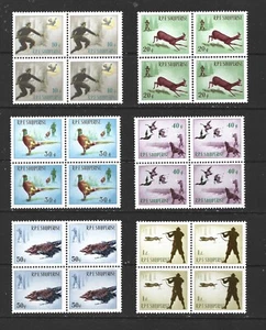 ALBANIA - 1965 HUNTING - BLOCKS OF FOUR - SCOTT 856 TO 861 - MNH - Picture 1 of 1