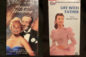 VHS Life w Father Elizabeth Taylor,Royal Wedding Fred Astaire SEALED PET RESCUE - Picture 1 of 7