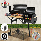 Grillz Offset Smoker Bbq Grill Charcoal Black Roaster Camping Outdoor Roast 2In1
