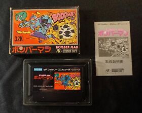 Nintendo Bomberman 1985 Japan NES Famicom Vidoe Game, Manual & Box CIB FC