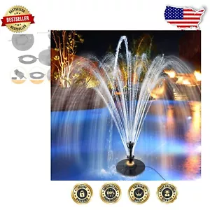 Vibrant Outdoor Water Fountain with Automatic LED Lights & Filter Protection - Picture 1 of 3