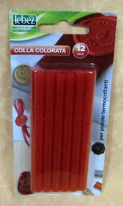 12 STICK COLLA COLORATA DIAMETRO 7 CM ROSSA per PISTOLE TERMOCOLLANTI  cod.13842 - Picture 1 of 1