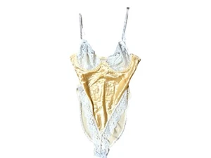 Butterscotch gelber Einteiler Negligee Vintage ohne Etikett - Bild 1 von 5