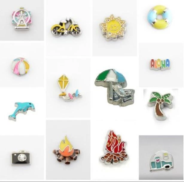 Floating Charms Ferris Wheel Summer Sun Beach Ball Bike Kite fit Glass Locket - Image 1 of 1