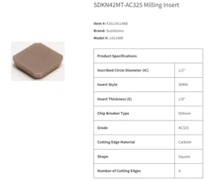 sumitomo-sdkn 42mt ac325 inserts 10pc - Picture 1 of 1