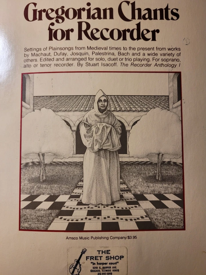 Gregorian Chants for Recorder by Stuart Isacoff - Image 1 of 1
