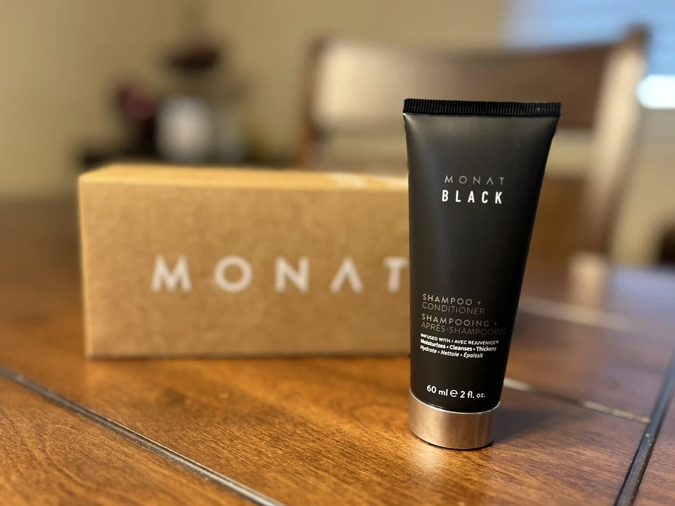 Champú + acondicionador Month Black 2 en 1 tamaño de viaje 2 oz nuevo sellado • Envío RÁPIDO Foto 1 de 1