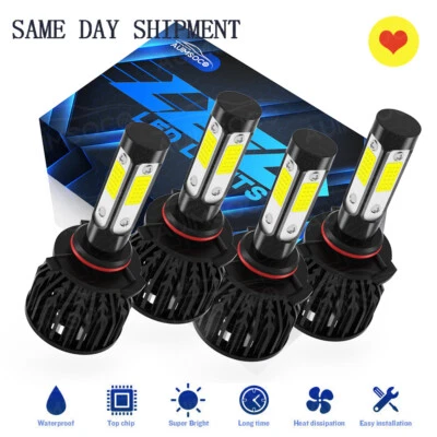 Kit de faros LED bombillas 6000K haz alto bajo para Jeep Grand Cherokee 2005-2010 Foto 1 de 4