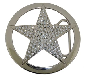 Lone Star Belt Buckle Texas Chief Sheriff Badge Silver Metal New Western Rodeo - Picture 1 of 3