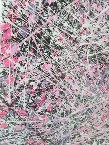 Original Abstract Action Painting jackson pollock style signed art - Picture 1 of 12