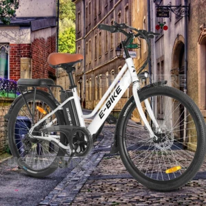 26" Electric Bike 500W Electric Cruiser Bike City Commuter E-Bikes 36V Battery - Picture 1 of 10