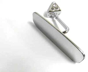 1956 Ford Pickup Truck Stainless Inside Rear View Mirror w/ Arm Bracket Screws - Picture 1 of 3