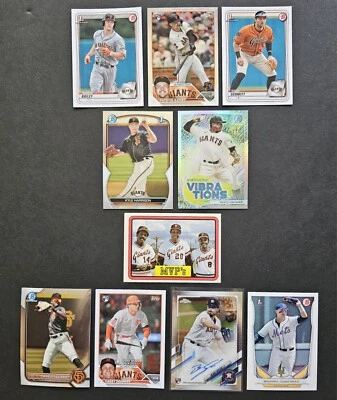 Patrick Bailey Topps обновление хрома RC 2020 Bowman Casey Schmitt переливающаяся с автографом - Изображение 1 из 4