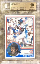 1983 POP 1 JIM RICE HOF O-PEE-CHEE #30 BGS 10 PRISTINE!!