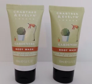 Crabtree & Evelyn Gardeners Body Wash 50ml 2 Tubes - Picture 1 of 3
