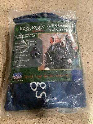 NEW Frogg Toggs A/P Classic Rain Jacket Royal Blue Women’s LG/XL - Image 1 of 2