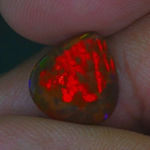 2,86ct Ultra-Feuer Wabenmuster 100% natürlicher äthiopischer halbschwarzer Welo Opal - Bild 1 von 6