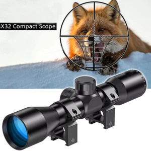 4x32 Tactical Crossbow Scope Optic Telescopic Scope&20mm Mount Hunting Air Rifle - Picture 1 of 11
