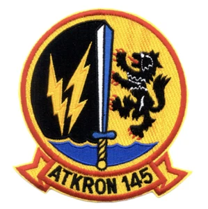 5" NAVY VA-145 SWORDMEN ATTACK SQUADRON 145 BESTICKTER PATCH  - Bild 1 von 1