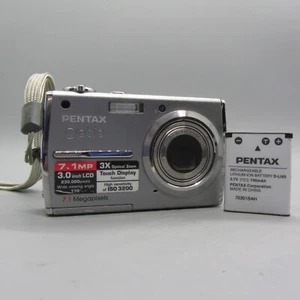 Pentax Optio T30 7.1MP Compact Digital Camera Silver Tested - Picture 1 of 7