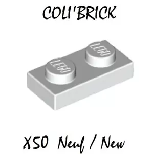 Lego 3023 - 50x Plaques / Plate 1x2 - Blanc / White - 6225 28653 NEW NEUF - Imagen 1 de 1
