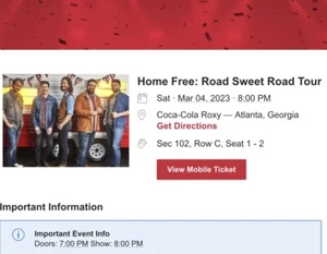 Home Free concert tickets 2023 - Picture 1 of 1