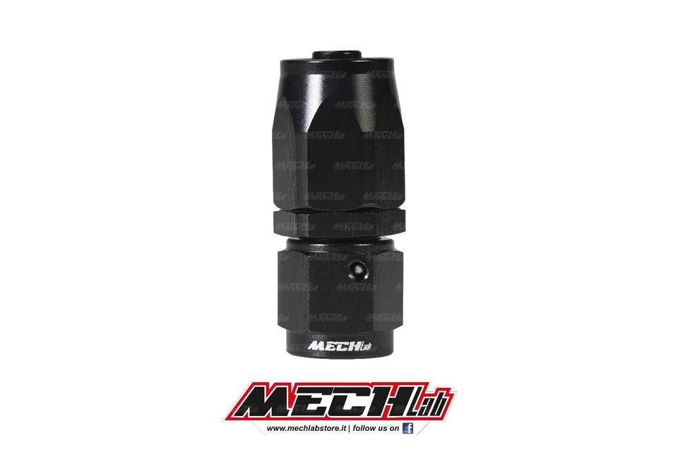 MECH LAB RACCORDO femmina AN10 dritto tubo in treccia 14mm AN-10 radiatore olio 7/8-14