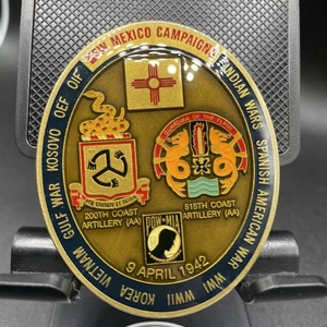 US Army The Battling Bastards Of Bataan Philippines Challenge Coin New Mexico - Bild 1 von 7
