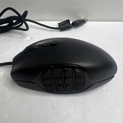 Logitech G600 MMO Gaming Mouse 20 Programmable Buttons 8200 DPI Wired USB Black - Image 1 of 4