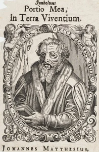 Portrait des Johannes Mathesius, Kupferstich Barock Unbekannt (17.Jhd) - Bild 1 von 5