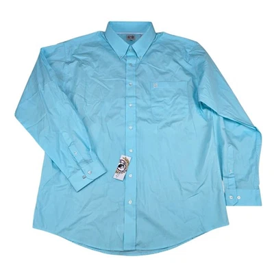 Nueva Camisa Cinch Para Hombre Turquesa Calce Clásico Con Botones Nueva Con Etiquetas Foto 1 de 4