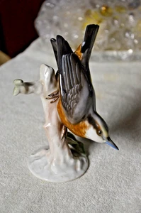 Rosenthal 1654 Germany Nuthatch Bird on Branch by Kleiber Handpainted Porcela - Picture 1 of 6
