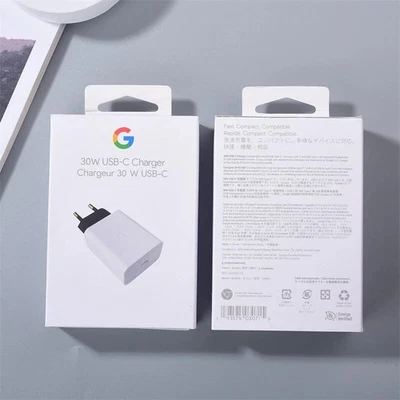 OEM Google USB-C Cargador rápido y juego de cables USB-C a USB-C Google Pixel 7,8,9 Pro Foto 1 de 4
