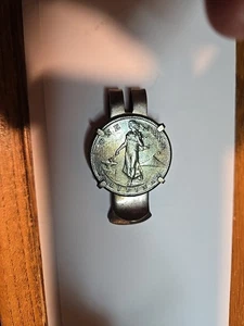Real Genuine Unknown Date (1907-1912) Philippine Peso All Silver Money Clip.  - Picture 1 of 4