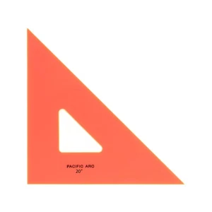 Pacific Arc Drafting Triangle 20" 45/90 Degree Fluorescent Orange - Picture 1 of 5