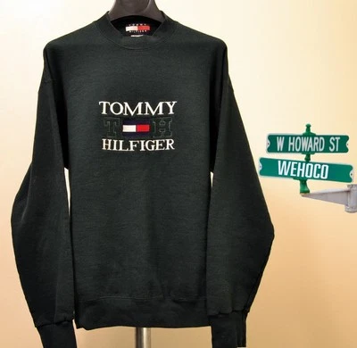 Vtg Tommy Hilfiger Long Sleeve Crew Neck Embroidered Sweatshirt Mens Size Large  - Image 1 of 4