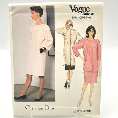 Vogue Paris Original Christian Dior Pattern 1405 Dress Uncut FF Size 14 - Image 1 of 4