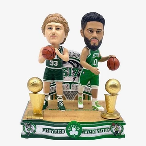 Larry Bird Jayson Tatum Boston Celtics NBA Champions Then And Now Bobblehead NBA - Picture 1 of 1