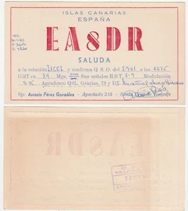 RADIOAMATORE - RADIO CARD - RADIO AMATEUR - SANTA CRUZ DE TENERIFE -26329- - Picture 1 of 1