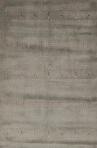 Handmade Wool Gabbeh Room Size Area Rug 6x8 Tribal Oriental Carpet - Picture 1 of 11