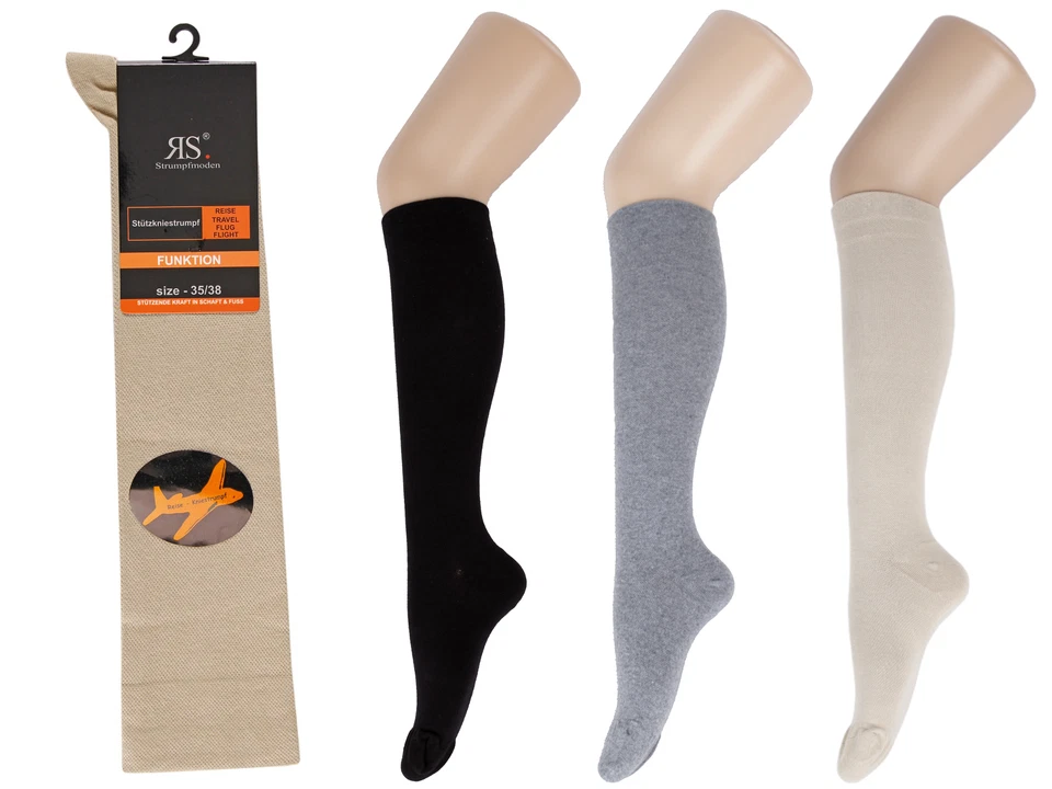 Reisestrümpfe, Stützstrümpfe, Kompressionsstrümpfe, Kniestrümpfe, Flugzeug - Bild 1 von 1
