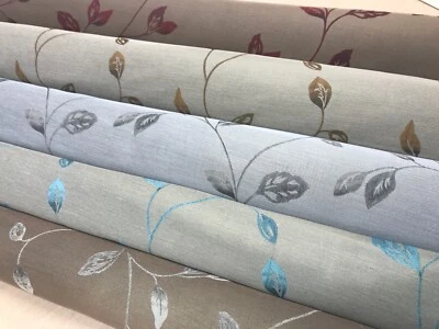 FAUX LINEN CURTAIN FABRIC TWO TONE DESIGNER MATERIAL 140CMS WIDE DRAPES BLINDS - Image 1 of 4