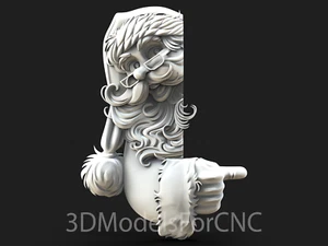 3D Model STL File for CNC Router Laser & 3D Printer Santa Claus 14 - Picture 1 of 1