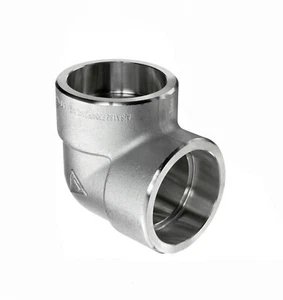 MERIT BRASS SW3601D, Socket Weld 90° Elbow, 1-1/2", 3000#, 316 Stainless Steel - Picture 1 of 1