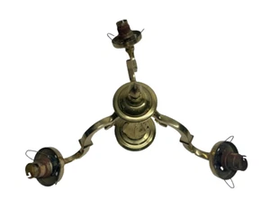 R.H.H. 3 Arms Brass Ceiling Light, untested Vintage - Picture 1 of 14