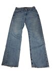 marc ecko jeans, 30W32L, Straight Leg, Logo, Light Wash, Distressed, 100% Cotton
