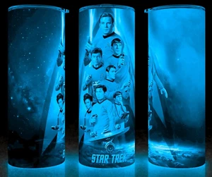 Glow in the Dark Star Trek Classic Spock & Captain Kirk SciFi Cup Mug Tumbler - Picture 1 of 4