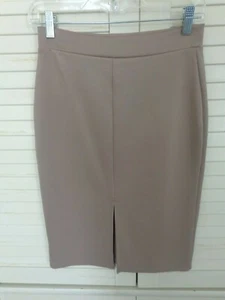 Nice Fitted Tan Fitted Stretchy Pencil Straight Skirt w/9" Back Slit *Sz M* - Picture 1 of 4