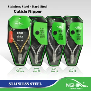 Nghia Cuticle Nippers Stainless Steel / Hard Steel *Choose any Type and size* - Picture 1 of 21